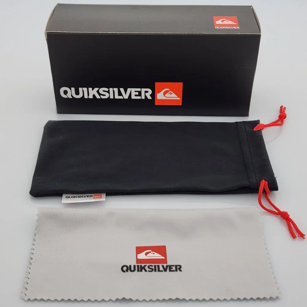 Quiksilver Round Flat Lens Sunglasses British Flag Brown Frame Orange Mirror Q25
